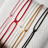 18k gold Letter cord bracelet