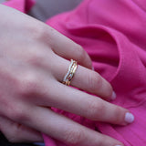 The Wave Set Rings / 18K Gold & Ocean Diamonds