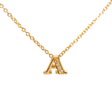 Oceana Letter Necklace – Personalized 18k Gold & Ocean Diamonds