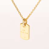 Zodiac Sign Tag, 18k Gold & Ocean Diamonds