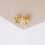 18k Gold Alphabet Personalized Earrings