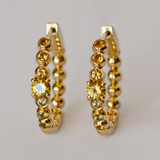 18k Gold Mananasi Hoop Earrings