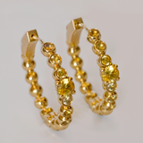 18k Gold Mananasi Hoop Earrings