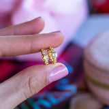 18k gold Mananasi hoop earrings