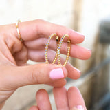 18k yellow gold Andilamena  hoop earrings.