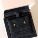 18k  Gold Stars Earrings