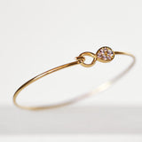 18k gold Infinite drops bangle bracelet