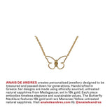 18k gold  butterfly necklace