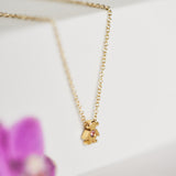 18k gold girl pendant necklace.