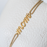 18K Gold Mom Cord Bracelet