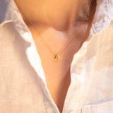 Oceana Letter Necklace – Personalized 18k Gold & Ocean Diamonds