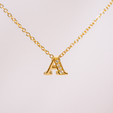 Oceana Letter Necklace – Personalized 18k Gold & Ocean Diamonds