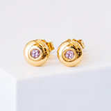 The Birthday Stud Earrings | 18k Gold & Untreated Natural Sapphire