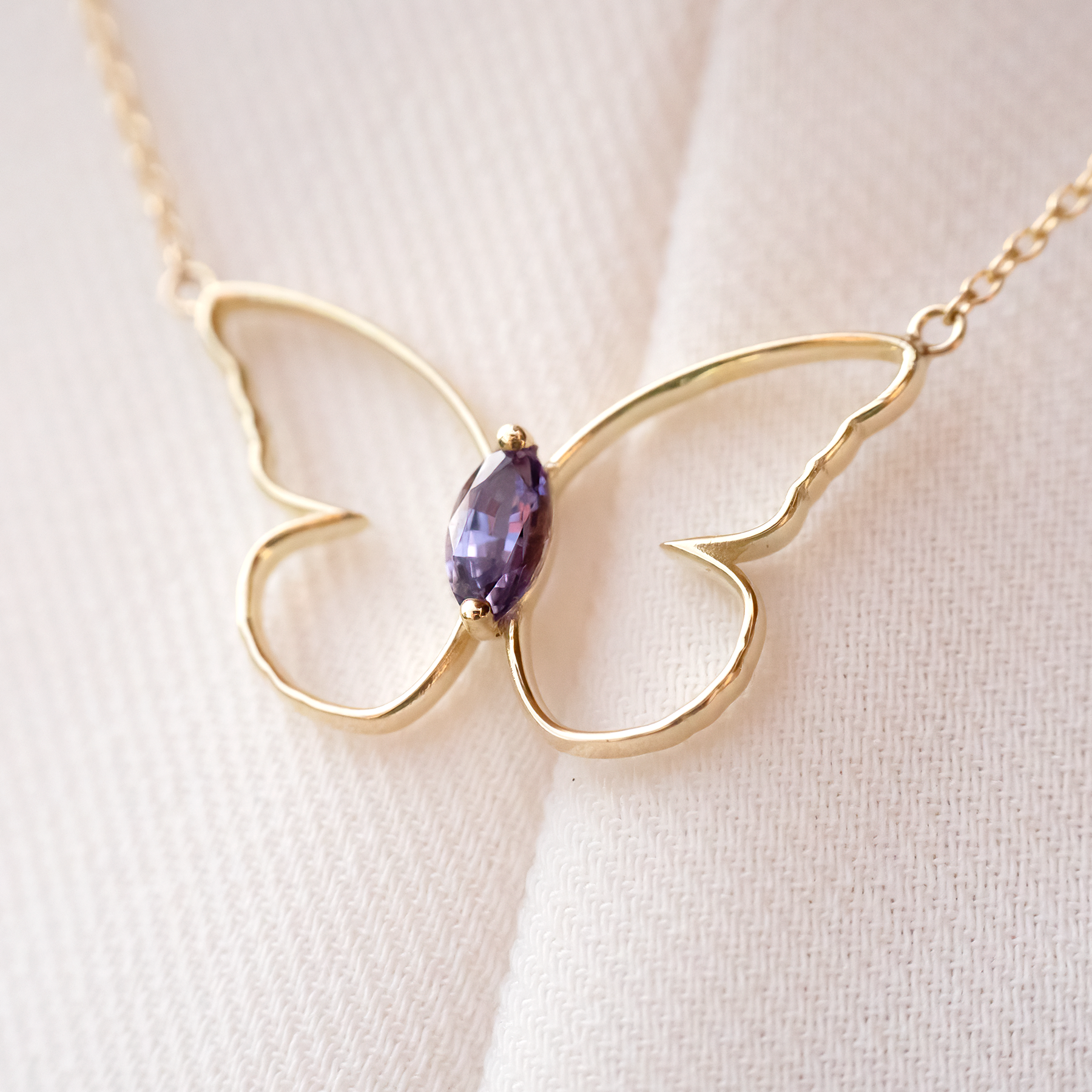 18k gold Butterfly necklace