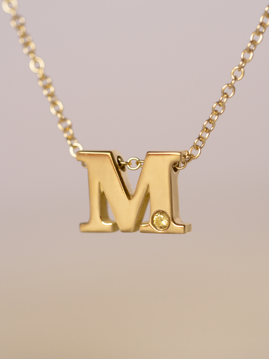 Alphabet 2025 gold chain