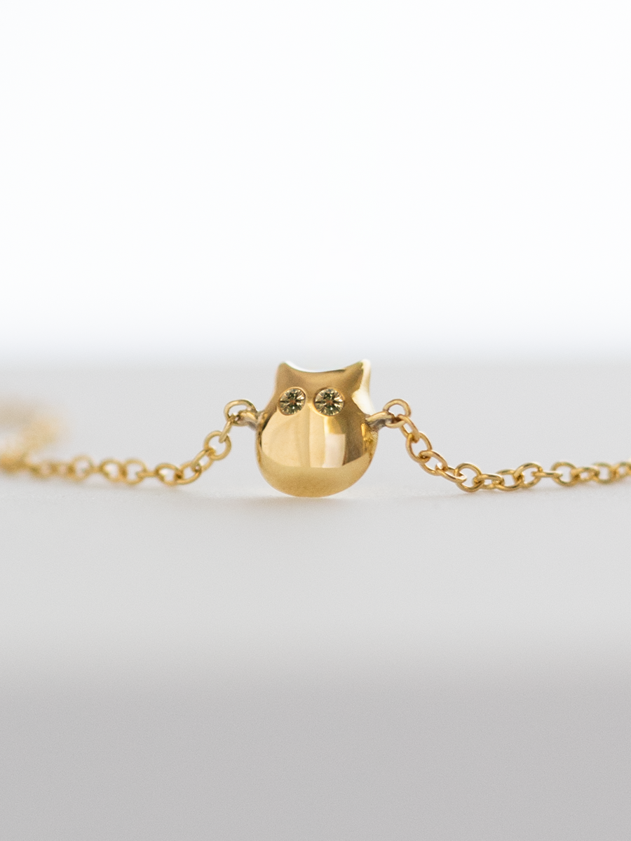 Estate 14K Yellow Gold Cat Bracelet – Lustre