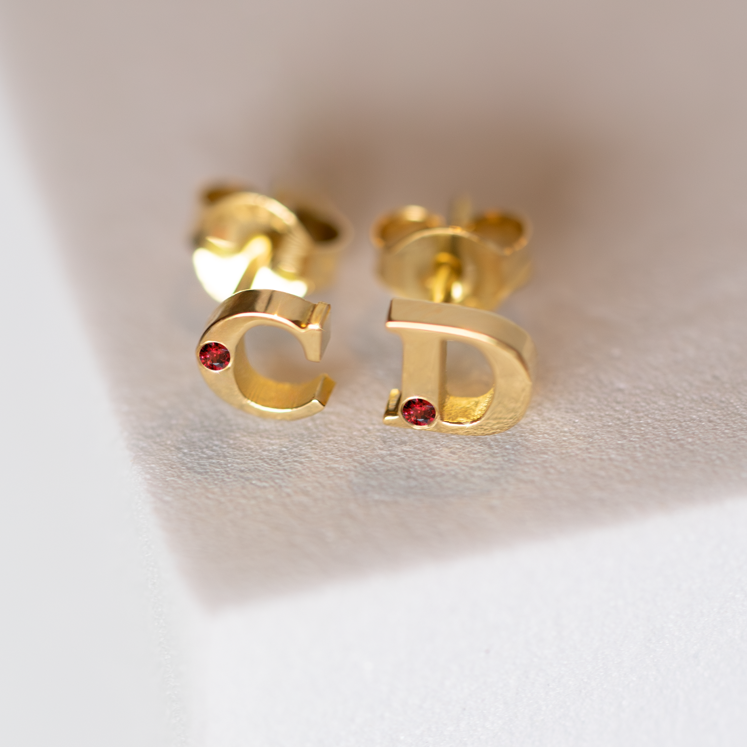 18k Gold Alphabet Personalized Earrings