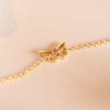 18k gold butterfly bracelet