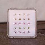 Heart solitaire stud earring.
