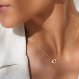 18k gold Mananasi alphabet necklace.
