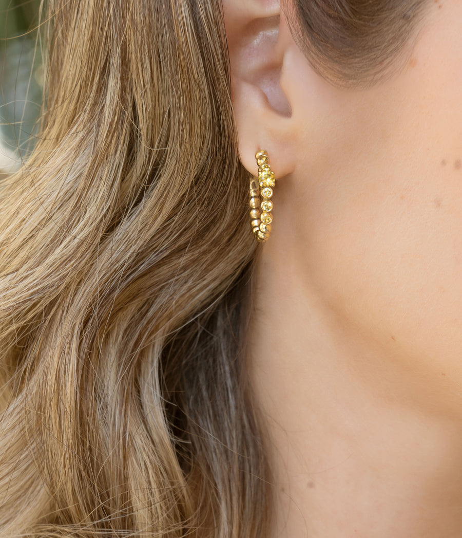 18k yellow gold Mananasi earrings