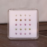 Heart solitaire stud earring.