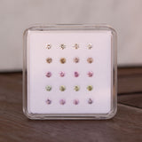 Heart solitaire stud earring.